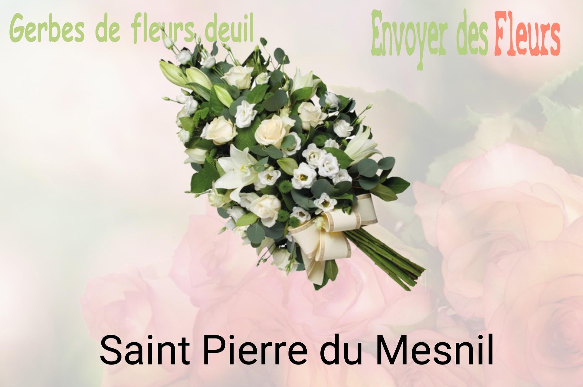 Gerbe de fleurs de deuil livrée à Saint-Pierre-du-Mesnil